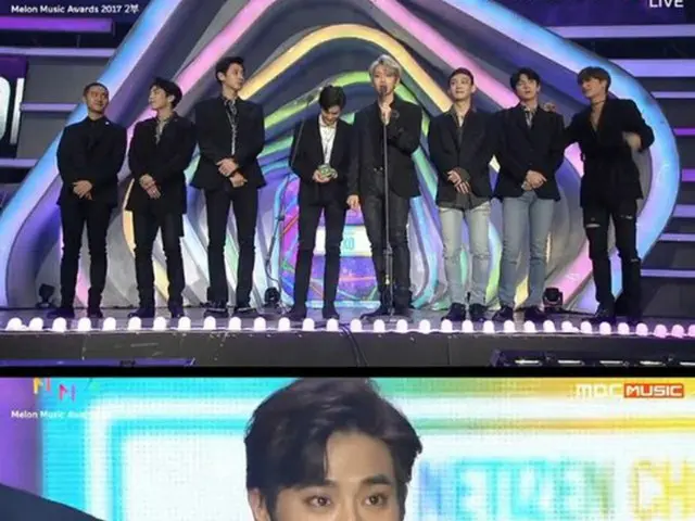 韓国ボーイズグループ「EXO」が、ネットユーザー人気賞を受賞した。（提供:OSEN）