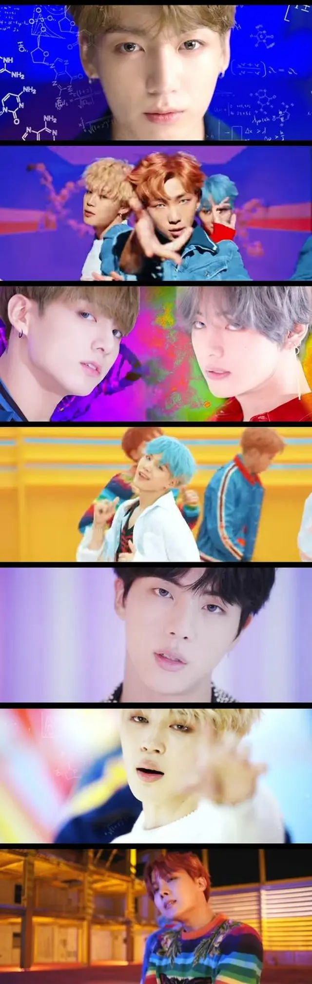 「防弾少年団」の「DNA」ミュージックビデオが、3日午前10時30分現在、YouTubeで再生回数1億8000万回を超えた。（提供:OSEN）