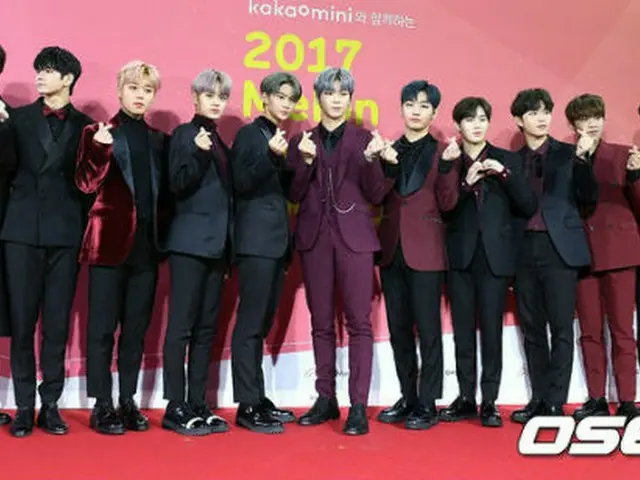 ボーイズグループブランド評判2017年12月のビッグデータ分析結果、1位になった「Wanna One」。（提供:OSEN）