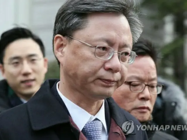 １４日、裁判所の令状発付に関する審査を終えた禹氏＝（聯合ニュース）