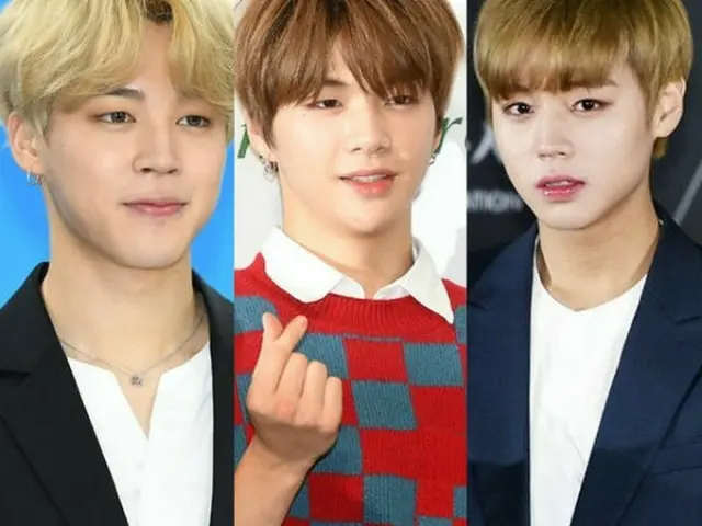 ボーイズグループ個人ブランド2017年12月のビッグデータ分析結果、1位は「Wanna One」カン・ダニエル、2位は「防弾少年団」JIMIN、3位は「Wanna One」パク・ジフンだった。(提供:OSEN）