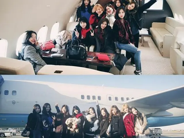 「TWICE」、チャーター機での記念写真公開！紅白リハから韓国の音楽祭に向け大忙し（提供:OSEN）