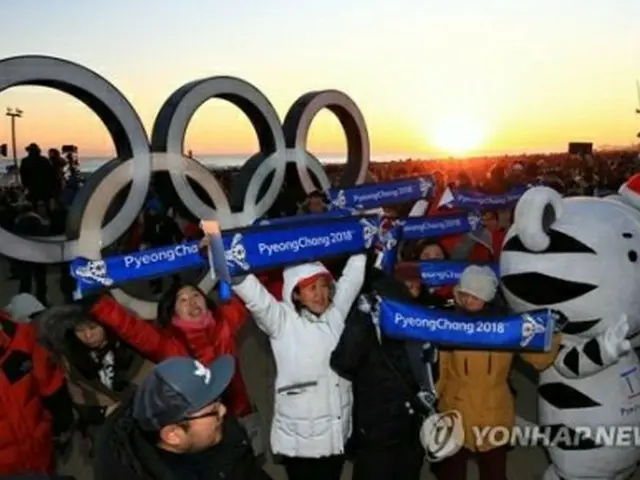 平昌冬季五輪をＰＲするサポータ（資料写真）ー＝（聯合ニュース）