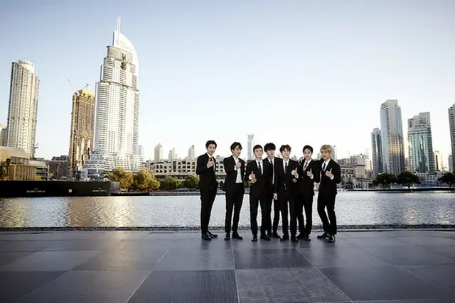 「EXO」、ドバイ噴水ショー公開記者会見に出席「感動的」（提供:news1）
