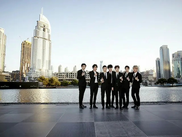 「EXO」、ドバイ噴水ショー公開記者会見に出席「感動的」（提供:news1）