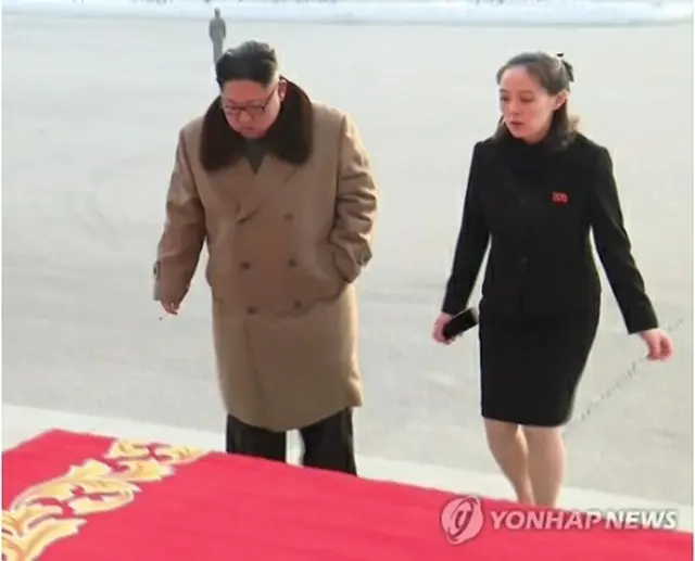 正恩氏と与正氏（資料写真）＝（朝鮮中央テレビ＝聯合ニュース）