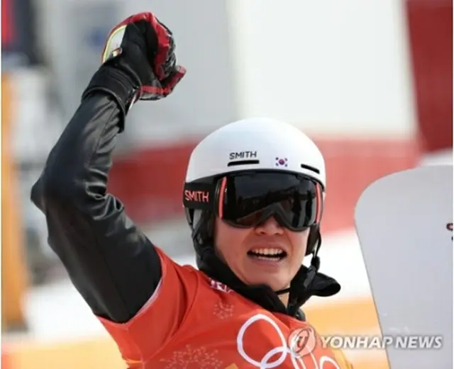銀メダルに輝いた李相昊＝２４日、平昌 (聯合ニュース)