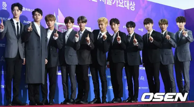 2月の歌手ブランド評判1位に輝いた「Wanna One」。(提供:OSEN）