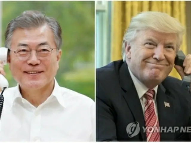 文大統領（左）とトランプ氏＝（聯合ニュース）