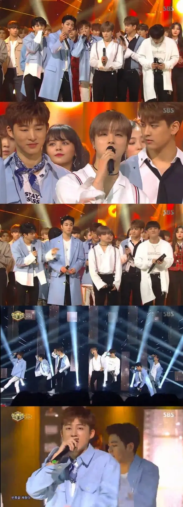 「iKON」が「人気歌謡」で3週連続1位に輝いた。（提供:OSEN）