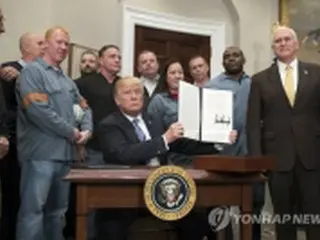 トランプ氏　韓国製含む鉄鋼などの輸入制限決定