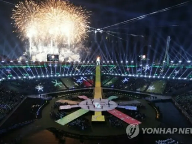 平昌パラリンピックの閉会式＝１８日、平昌 （聯合ニュース）