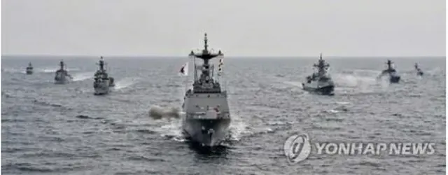 昨年３月２４日に行われた海軍の海上機動訓練の様子（資料写真）＝（聯合ニュース）