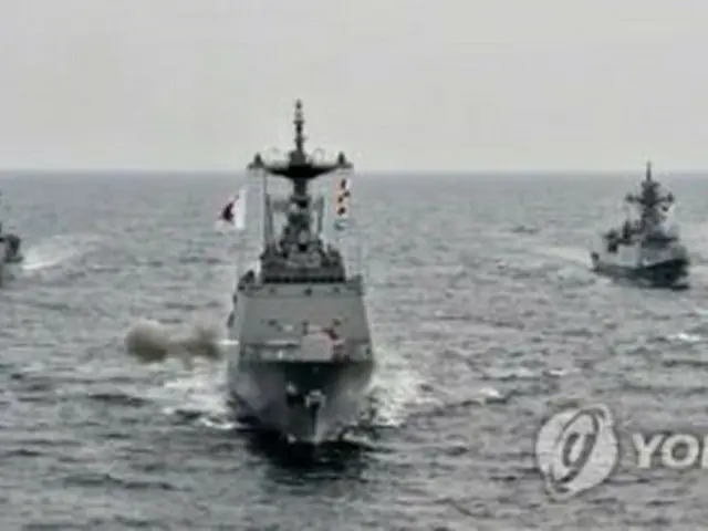 昨年３月２４日に行われた海軍の海上機動訓練の様子（資料写真）＝（聯合ニュース）
