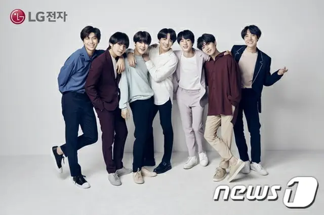 韓国の人気アイドルグループ「防弾少年団」がLG電子のスマートフォン広告モデルとして活動する。（提供:news1）