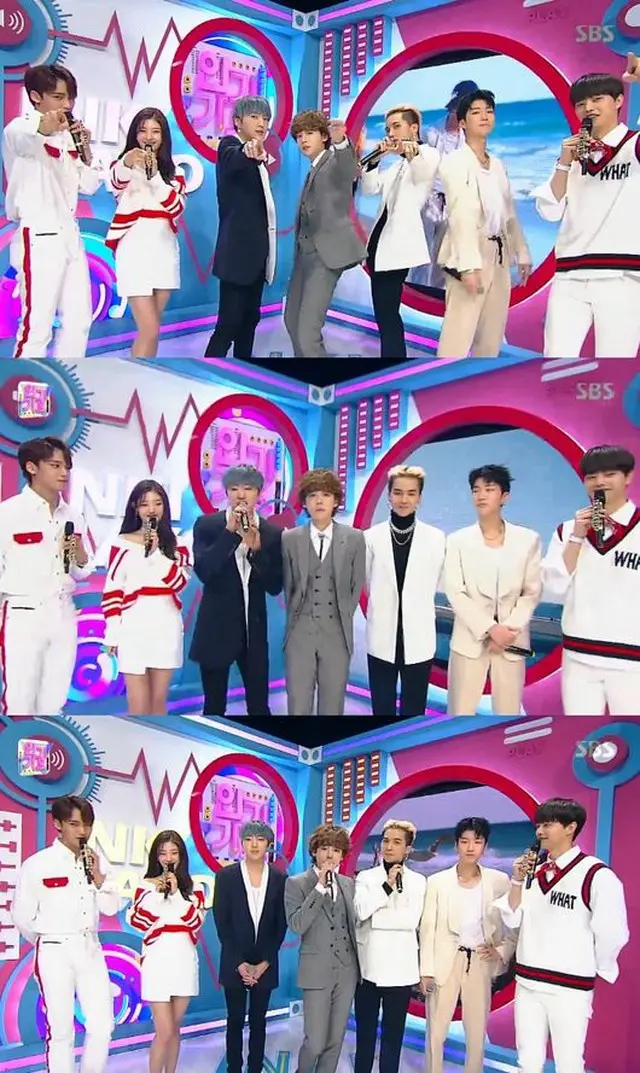 「WINNER」は8日午後に放送されたSBS「人気歌謡」で、カムバックステージを披露した。(提供:OSEN）