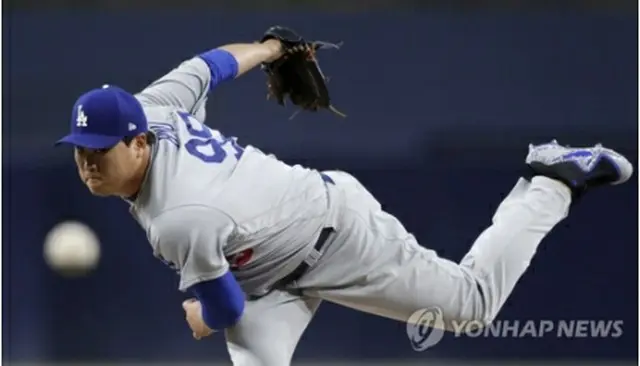 ２勝目を挙げた柳＝（ＡＰ＝聯合ニュース）