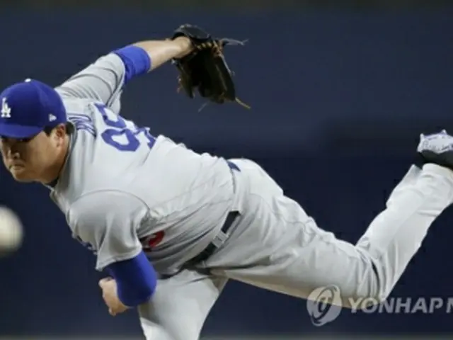 ２勝目を挙げた柳＝（ＡＰ＝聯合ニュース）