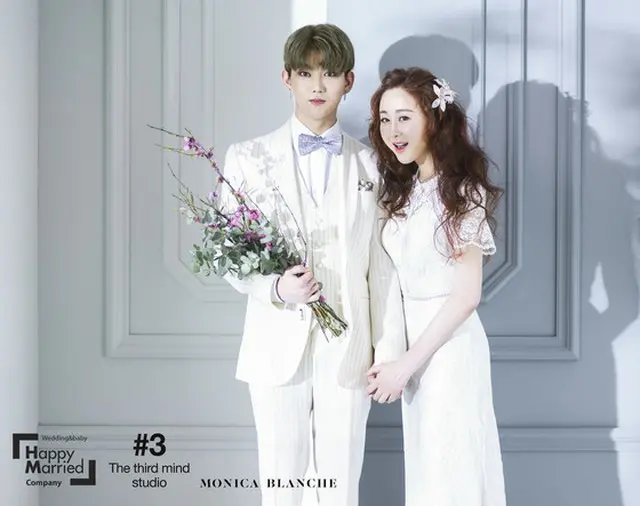 “18歳差の夫婦”女優ハム・ソウォン‐中国SNSスターのジンファ、ウエディング画報公開