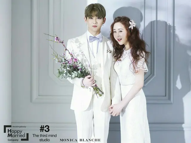 “18歳差の夫婦”女優ハム・ソウォン‐中国SNSスターのジンファ、ウエディング画報公開