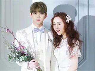 “18歳差の夫婦”女優ハム・ソウォン‐中国SNSスターのジンファ、ウエディング画報公開