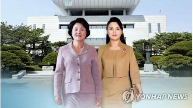 金正淑氏（左）と李雪主氏（コラージュ）＝（聯合ニュース）
