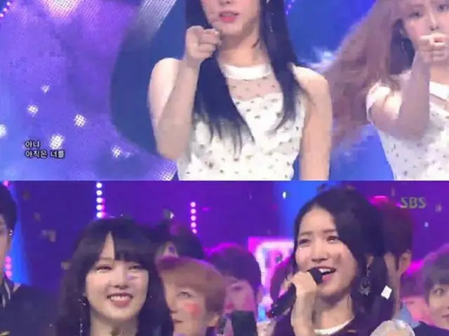 13日午後に放送されたSBS「人気歌謡」で、「GFRIEND」が「夜」で1位を獲得した。（提供:OSEN）