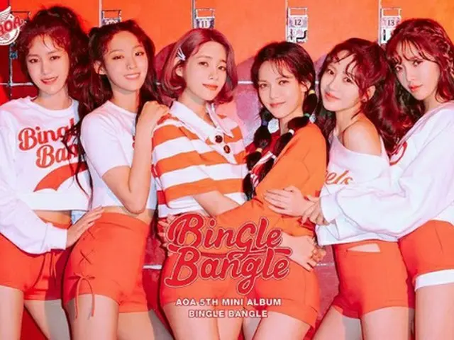 韓国ガールズグループ「AOA」メンバーのチャンミが、新曲「Bingle Bangle」のポスターを公開した。（提供:OSEN）