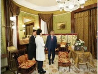 文大統領夫妻　在米大韓帝国公使館を訪問