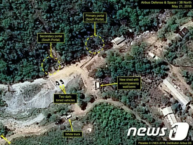 北朝鮮の咸鏡北道（ハムギョンブクト）豊渓里（プンゲリ）にある核実験場が爆破され、放射能汚染を憂慮する声が少なくないが、多くの専門家はその可能性は非常に低いと口をそろえている。（提供:news1）