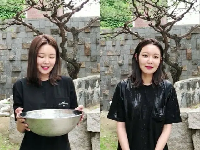 韓国ガールズグループ「少女時代」のスヨンが、歌手ショーンからの指名で「2018アイス・バケツ・チャレンジ」に参加した。（提供:OSEN）