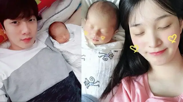 韓国バンド「FTISLAND」メンバーのチェ・ミンファンと、ガールズグループ「LABOUM」元メンバーのユルヒ夫妻が、息子の写真を公開した。（提供:OSEN）
