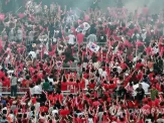 サッカーＷ杯韓国代表に声援を　ソウルで大規模街頭応援