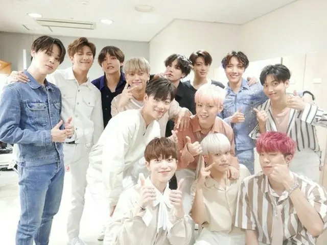 韓国ボーイズグループ「ONF」が、「防弾少年団」に会った。（提供:news1）