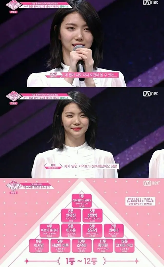 グローバルガールズグループを誕生させるプロジェクト番組「PRODUCE 48」に出演のイ・ガウンが、ガールズグループ「AFTERSCHOOL」での活動から5年間の空白期間について語りながら涙を見せた。（提供:OSEN）
