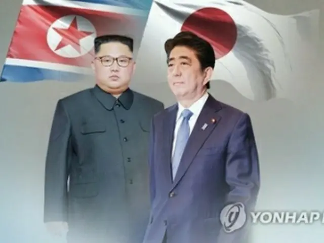 日本の安倍晋三首相（右）は北朝鮮の金正恩（キム・ジョンウン）国務委員長（朝鮮労働党委員長）との首脳会談に意欲を示している（コラージュ）＝（聯合ニュース）