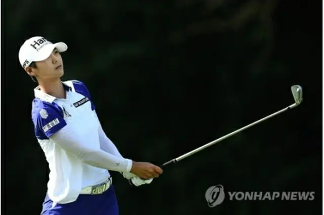 第３ラウンドでの朴城ヒョン（ＬＰＧＡ提供）＝（聯合ニュース）