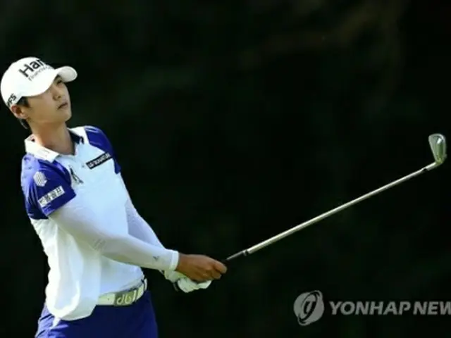 第３ラウンドでの朴城ヒョン（ＬＰＧＡ提供）＝（聯合ニュース）