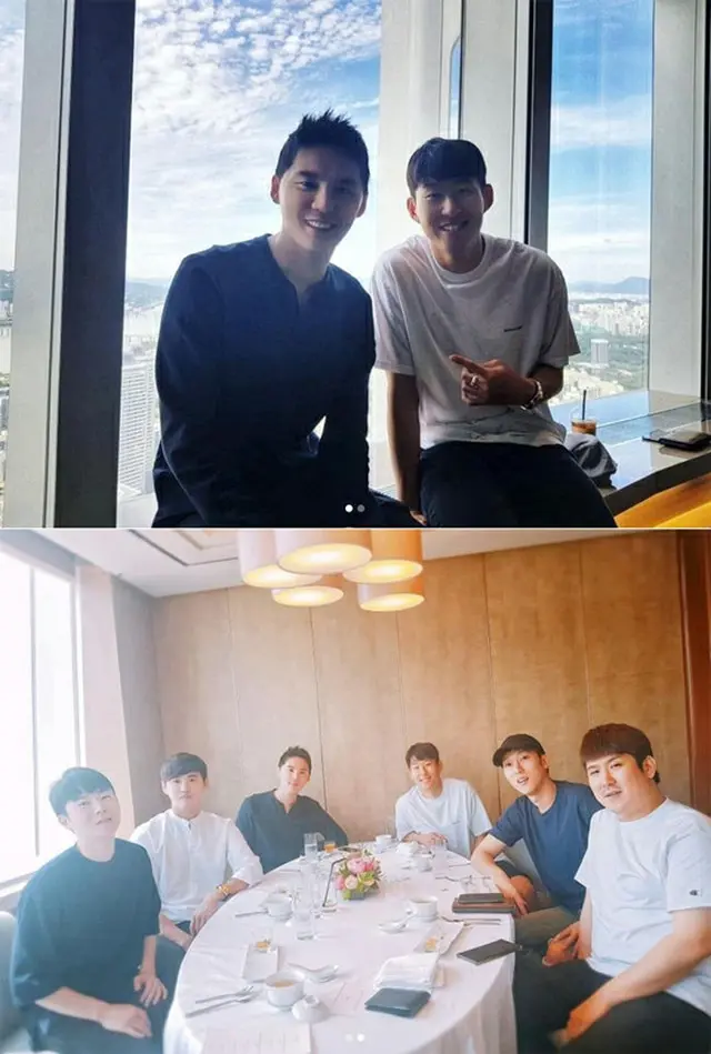 “兵役中”ジュンス（JYJ）、誕生日迎えた“サッカー国家代表”ソン・フンミンとの写真を公開「誇らしい」（提供:OSEN）