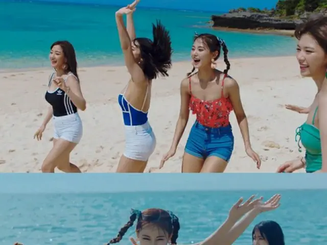 「TWICE」ツウィ、新曲MVでのバカンスルックが話題に…着用スイムウェアはETAMの製品（提供:news1）