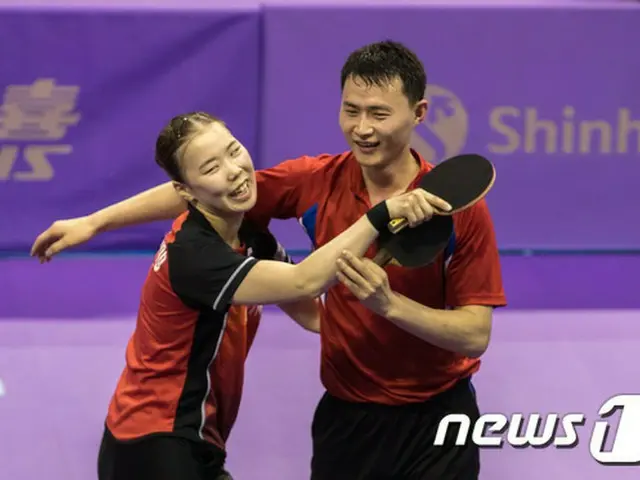 卓球合同チームが初勝利 「北朝鮮選手と良い友だちに」＝2018コリアオープン