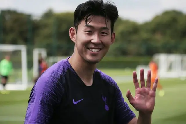 アジア大会サッカー韓国代表チームで活躍するソン・フンミン（トッテナム）がチームに復帰し、練習をおこなった。（提供:OSEN）