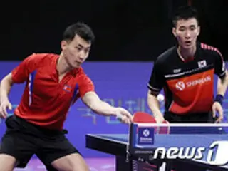 “卓球男子ダブルス南北合同チーム”イ・サンス‐パク・シンヒョク組、8強進出＝コリアオープン