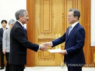 米国など５カ国の駐韓大使　文大統領に信任状奉呈