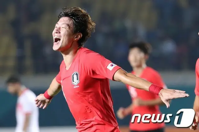 韓国サッカー代表チームがアジア大会2018ジャカルタでバーレーンに圧勝し、好スタートを切った。（提供:news1）