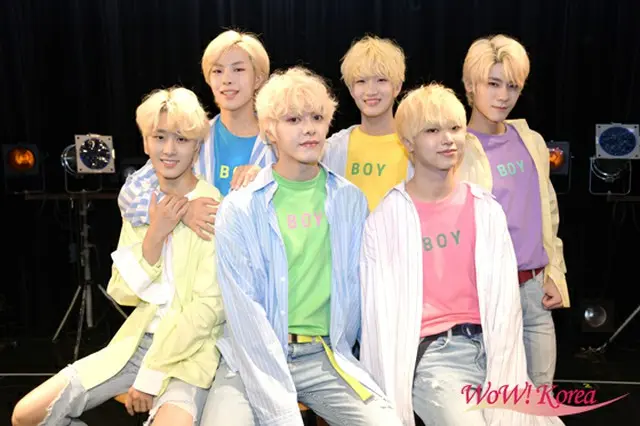 「NewKidd」上段左からフィ、ウチョル、チェジアン、下段左からジンクォン、チハンソル、ユンミン