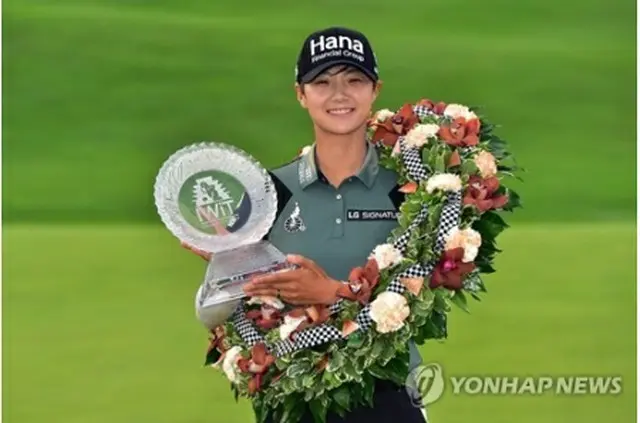 朴城ヒョンは２０日（日本時間）に閉幕した米女子ゴルフのインディ女子インテック選手権で優勝し、今季３勝目を挙げた（Ｇａｂｒｉｅｌ　Ｒｏｕｘ＿ＬＰＧＡ提供）＝（聯合ニュース）