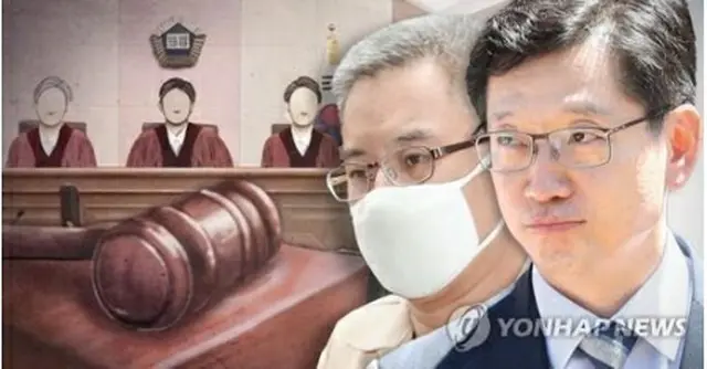 右から金慶洙知事とキム・ドンウォン被告（コラージュ）＝（聯合ニュース）