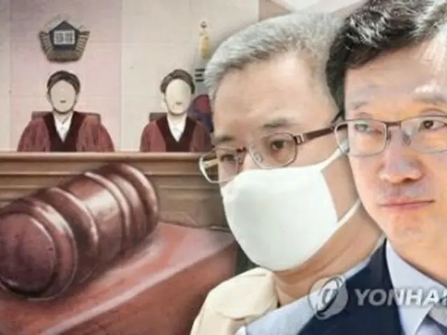 右から金慶洙知事とキム・ドンウォン被告（コラージュ）＝（聯合ニュース）
