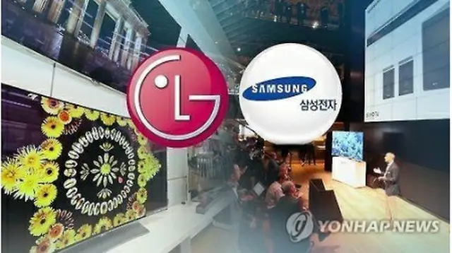 サムスン電子とLG電子のシェアはテレビ市場の半分近くを占める（コラージュ）＝（聯合ニュース）